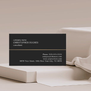 Minimalistisches Schwarzes Imitat Kupferleitungs-C Visitenkarte