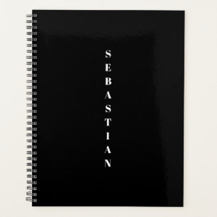 Minimalistisches schwarzes Jahr oder Monogramm Planer