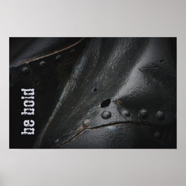 Minimalistisches schwarzes Metall im Loft-Stil Poster (Vorne)