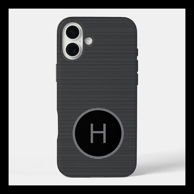 Minimalistisches Schwarzes Monogramm mit feinem Li Case-Mate iPhone Hülle (Von Creator hochgeladen)