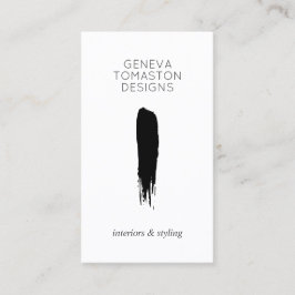 Minimalistisches Schwarzes Pinselstrich-Designer-L Visitenkarte