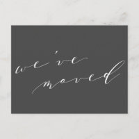 Minimalistisches schwarzes Skript Wir bewegten neu