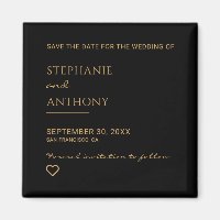 Minimalistisches Schwarzes und Goldenes Herz Moder