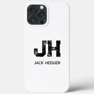 MINIMALISTISCHES SCHWARZES ZWEIBUCHSTABIGES MONOGR Case-Mate iPhone HÜLLE