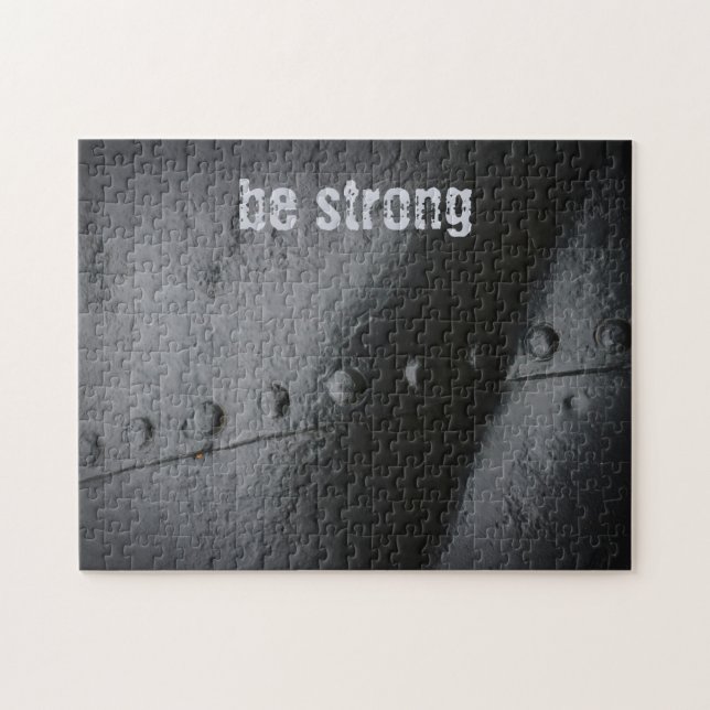 Minimalistisches Schwarzmetall Puzzle (Horizontal)