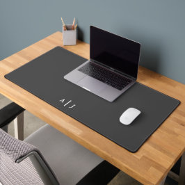 Minimalistisches Schwarzweiß-Monogramm-Büro Schreibtischunterlage