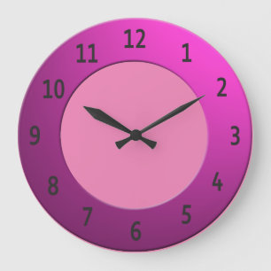 Minimalistisches, schwingendes Rosa Metallic mit s Große Wanduhr