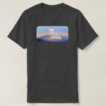 Minimalistisches Science-Fiction-Wüsten-Grafik-T-S