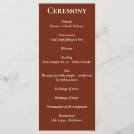 Minimalistisches Script Amber Rust Red-Programm Programm