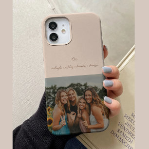 Minimalistisches Script Beige BESTE FREUNDINNEN Fo Case-Mate iPhone Hülle