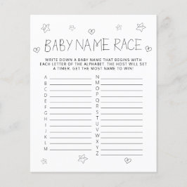 Minimalistisches Script Black Name Baby Showspiel