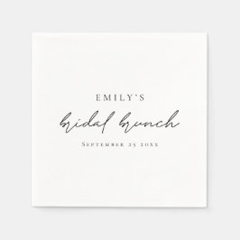Minimalistisches Script Brautparty Brunch Serviette