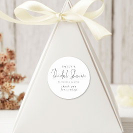 Minimalistisches Script Brautparty Vielen Dank Runder Aufkleber