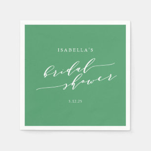 Minimalistisches Script Custom Brautparty Kelly Gr Serviette