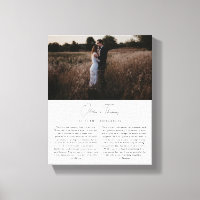 Minimalistisches Script-Foto Hochzeitsvows