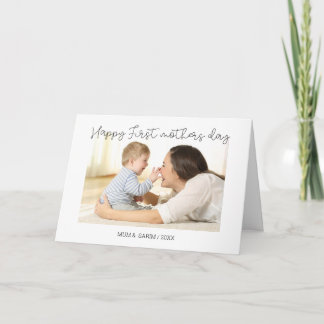 Minimalistisches Script Foto-Karte zum ersten Mal Karte