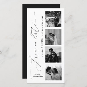 Minimalistisches Script Foto Lesezeichen Elegante Save The Date