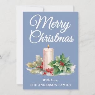Minimalistisches Script Frohe Weihnachten Dusty Bl