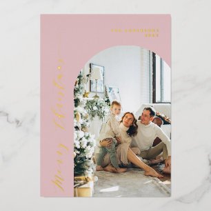 Minimalistisches Script Frohe Weihnachten Foto Dus Folien Feiertagskarte
