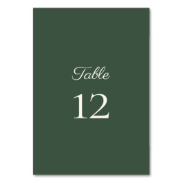 Minimalistisches Script Highland Moss Green Tischnummer