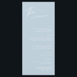 Minimalistisches Script-Hochzeitsmenü Menükarte<br><div class="desc">Dieses elegante und einfache Menü ist perfekt für Ihre Hochzeitsfeier oder andere Veranstaltungen!</div>