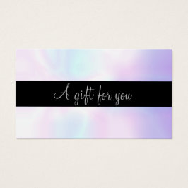 Minimalistisches Script-Iridescent-Geschenkzertifi