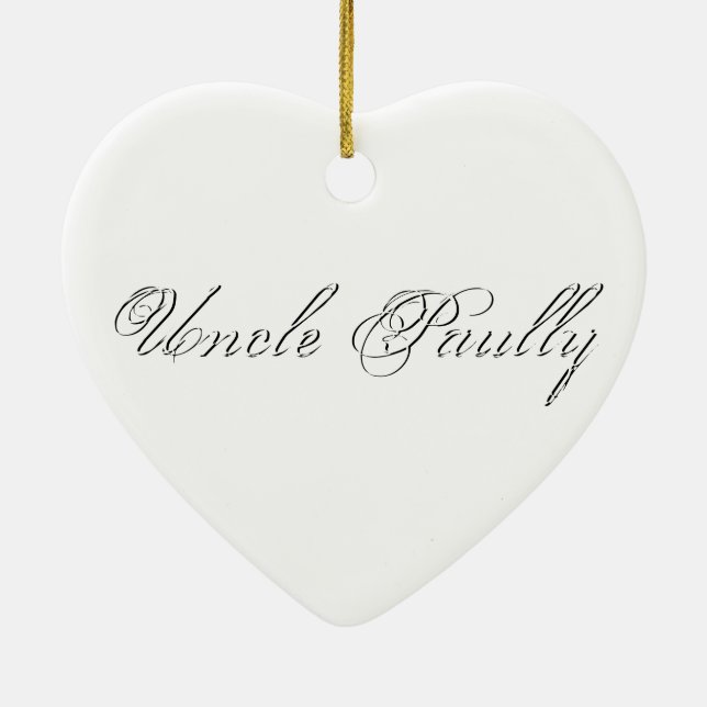 Minimalistisches Script Lovely 3d Monogram Keramikornament (Hinten)