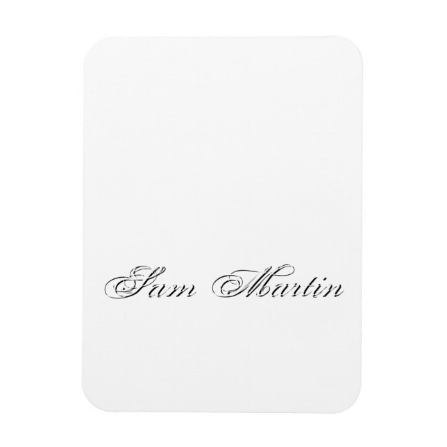 Minimalistisches Script Lovely 3d Monogram Magnet (Vertikal)