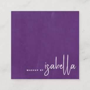 Minimalistisches Script Makeup Artist Modernes Vio Quadratische Visitenkarte