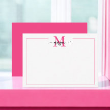 Minimalistisches Script Monogram One Border Hot Pi