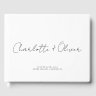 Minimalistisches Script Personalisiert White Weddi
