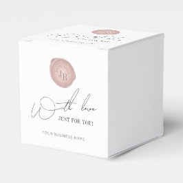 Minimalistisches Script Rosa Briefmarke Geschenkschachtel