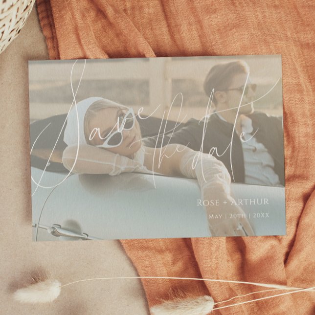 Minimalistisches Script Save the Date-Karte Einladung (Von Creator hochgeladen)
