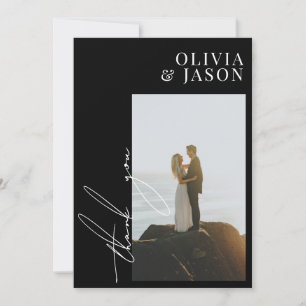 Minimalistisches Script Simple Wedding Foto Vielen Einladung