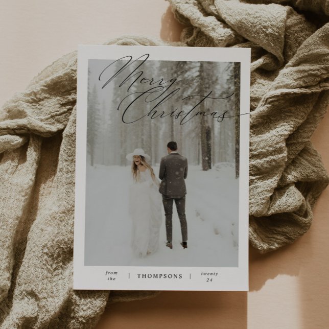 Minimalistisches Script Typografy Foto Weihnachten (Von Creator hochgeladen)