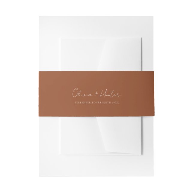 Minimalistisches Script Wedding Einladung Bly Band (Vorderseite Beispiel)