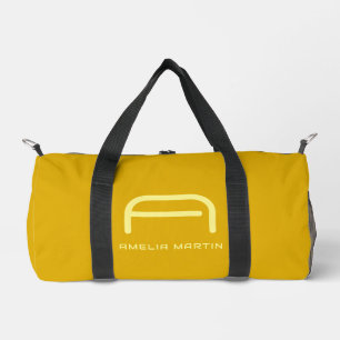 Minimalistisches Senfgelb und Blassgelb Duffle Bag