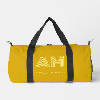 Minimalistisches Senfgelb und Blassgelb Duffle Bag