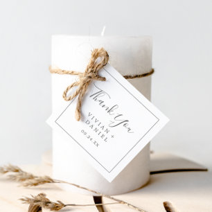 Minimalistisches Silber Vielen Dank für Ihr Intere Geschenkanhänger