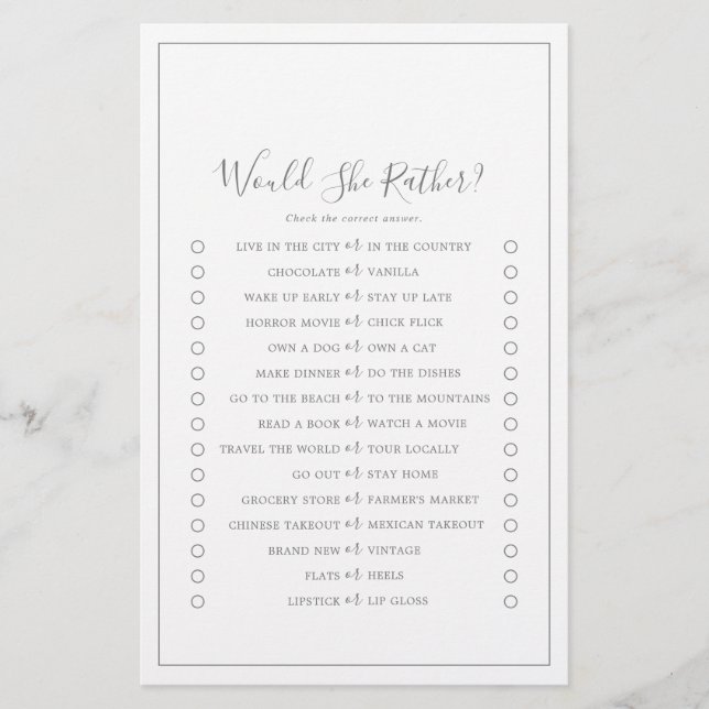 Minimalistisches Silber würde sie eher spielen Flyer (Vorne)