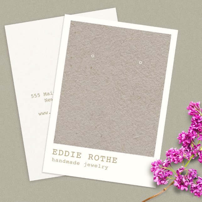 Minimalistisches Simple Kraft Earring Juwelier Dis Visitenkarte (Von Creator hochgeladen)