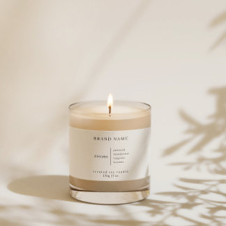 Minimalistisches Simple Soy Candle Schwarz-weiß La