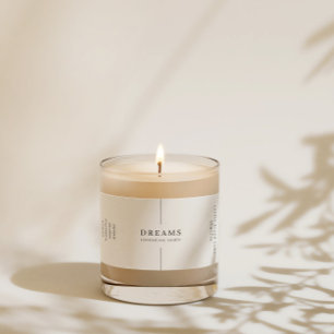 Minimalistisches Simple Soy Candle Schwarz-weiß La