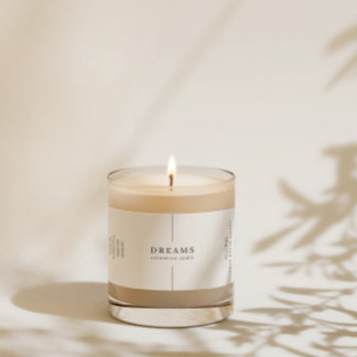 Minimalistisches Simple Soy Candle Schwarz-weiß La