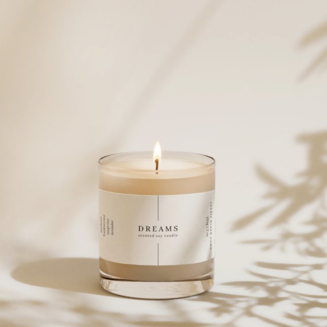 Minimalistisches Simple Soy Candle Schwarz-weiß La (Von Creator hochgeladen)