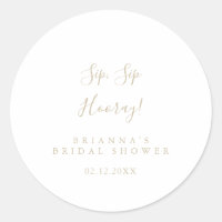Minimalistisches Sip-Hooray-Brautparty