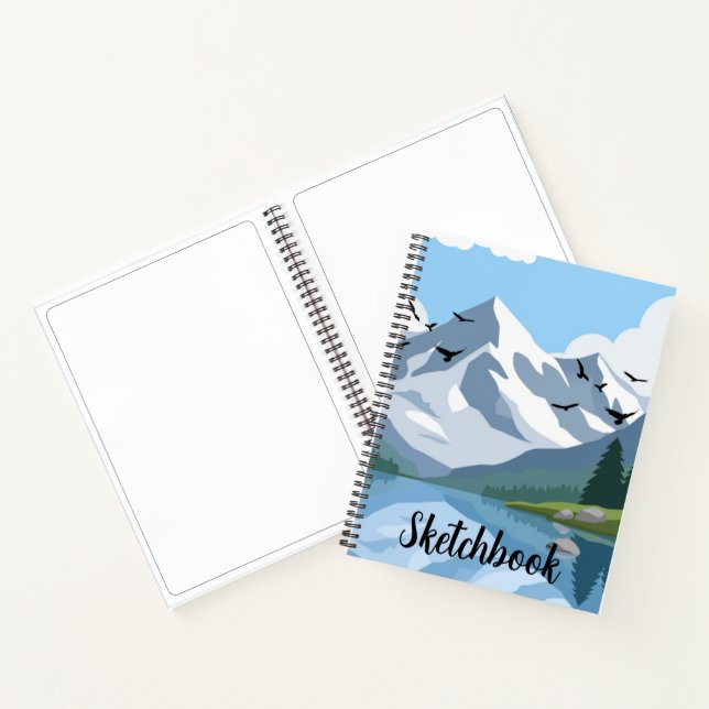 Minimalistisches Skizzenbuch Notizbuch (Innenseite)