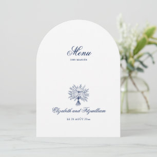 Minimalistisches skizziertes Bridal Bouquet Weddin Einladung