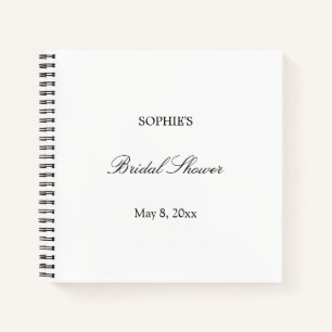 Minimalistisches Skript Brautparty Gästebuch Notizbuch