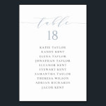 Minimalistisches Skript Dusty Blue Wedding Plan Tischnummer<br><div class="desc">Lassen Sie sich von unseren Tischkarten mit minimalistischer Typografie ganz nach Ihren Wünschen verwöhnen. Diese modernen Tischkarten wurden so konzipiert, dass sie sich nahtlos mit jedem Dekor harmonieren und bieten eine stilvolle und persönliche Touch für Ihren besondere Anlass. Ob Hochzeit, Geburtstag, Abschluss, Babydusche oder ein anderes unvergessliches Ereignis, unsere Tischkarten...</div>